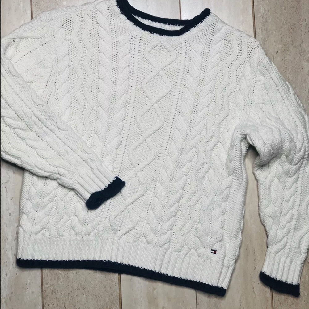 USED tommy hilfiger Ladies Sweater Women's White